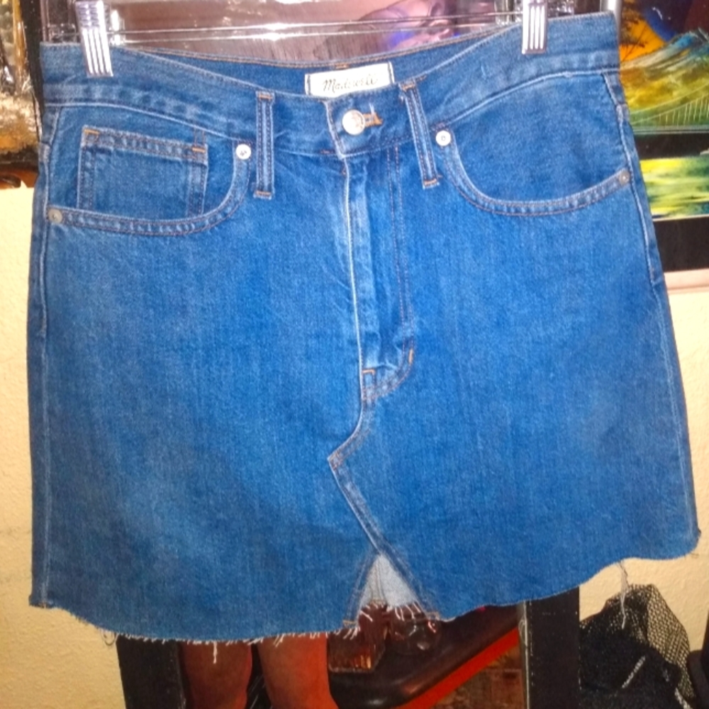 Madewell Rigid Denim A-Line Skirt